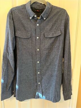 Stoic Men's Black Button-Down Shirt, Size L